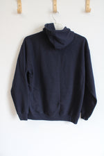 RealTree Navy Blue Logo Hoodie | L