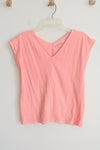 LOFT Pink Short Sleeved Cotton Top | S
