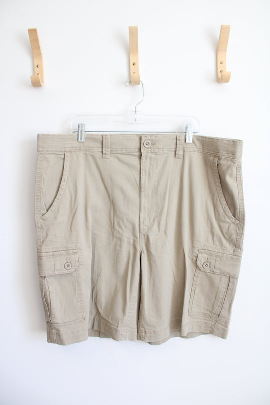 The Foundry Supply Co. Comfort Stretch Tan Cargo Shorts | 42