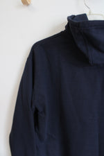 RealTree Navy Blue Logo Hoodie | L