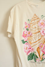 NEW Simply Southern Conch Shell Floral Cream Tee | M