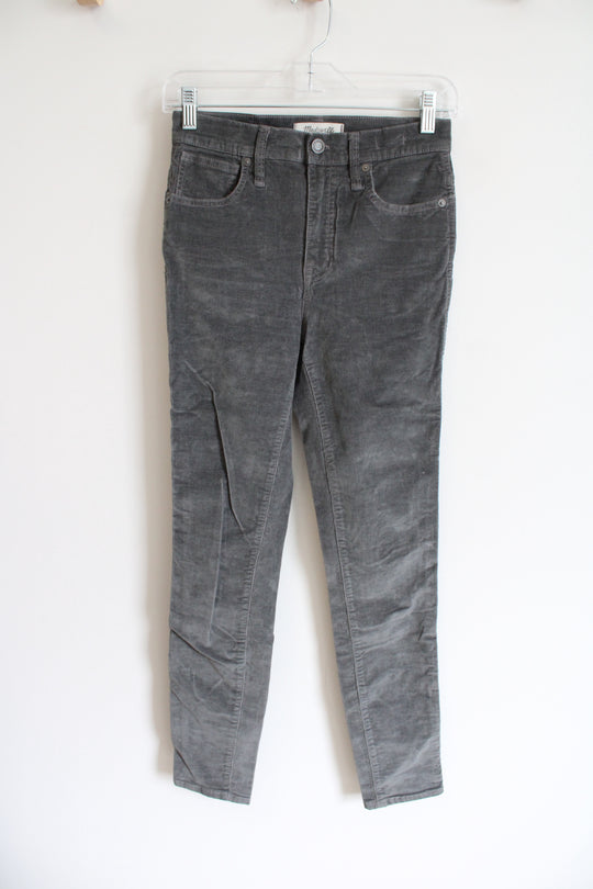 Madewell Sage Green Corduroy 10" High Rise Skinny Pants | 25