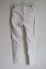 Express White Ultimate Mid Rise Legging Jeans | 00