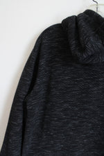 Marc Anthony Slim Fit Black Heathered Quilted Hoodie | L