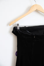 NEW Windsor Mina Black Velvet Rhinestone Strapless Mini Dress | S