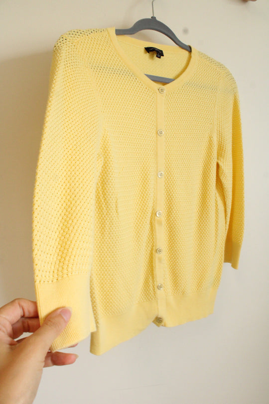 The Limited Yellow Knit Cardigan | L