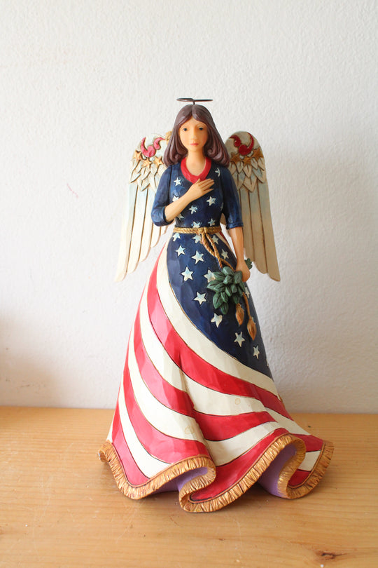 Jim Shore "Bless The USA" Angel Woman Figure