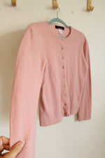 Jones New York Pink Cashmere Cardigan | L