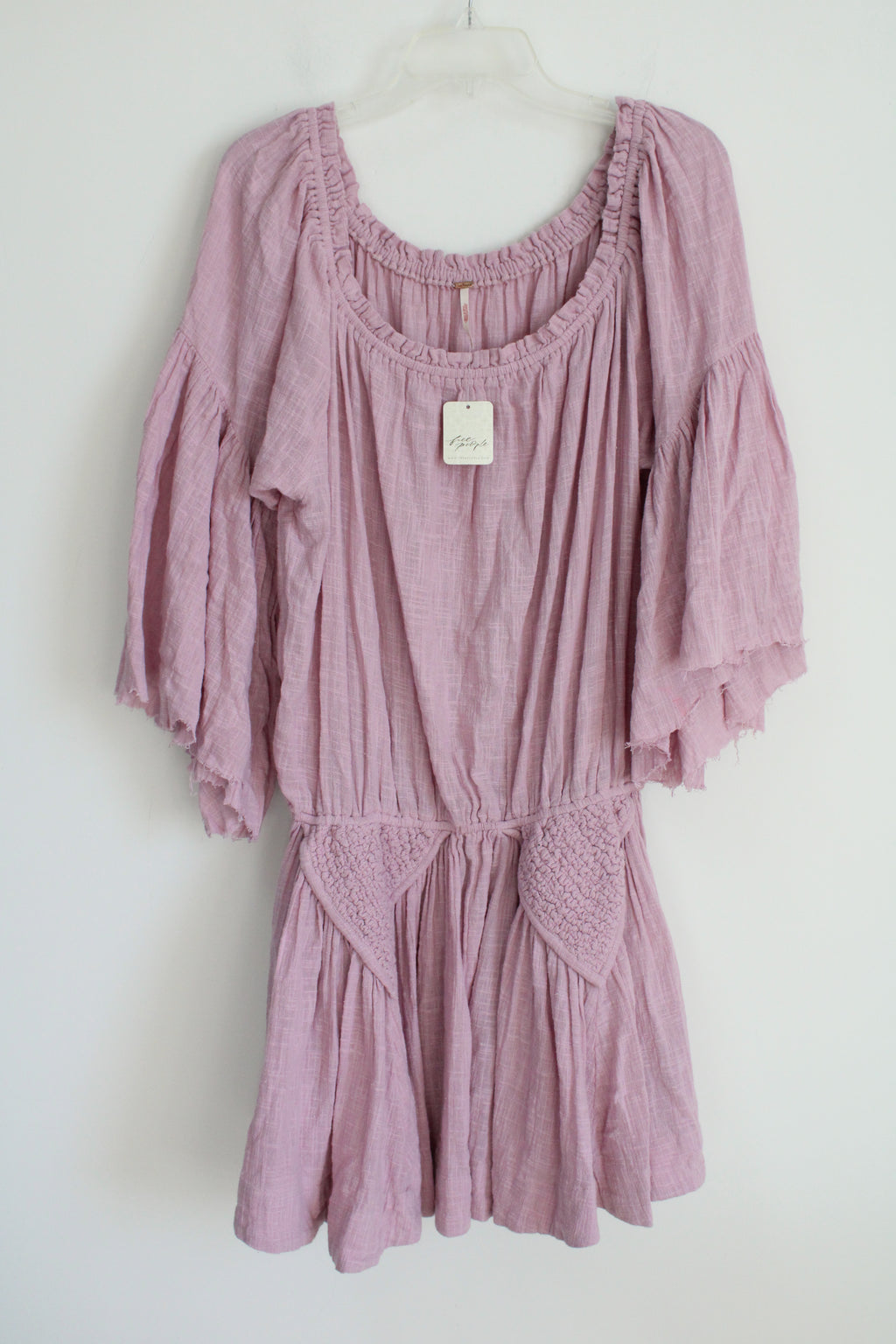 NEW Free People Cotton Purple Boho Dress | XL