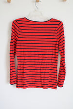 NEW Old Navy Red Blue Striped Shirt | L