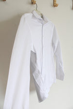 Calvin Klein Steel+ Regular Fit Herringbone White Button Down Shirt | 15 32/33 M