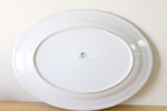 White & Green Floral China Silver Rim Serving Platter