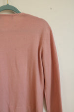 Jones New York Pink Cashmere Cardigan | L