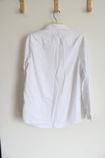 Calvin Klein Steel+ Regular Fit Herringbone White Button Down Shirt | 15 32/33 M