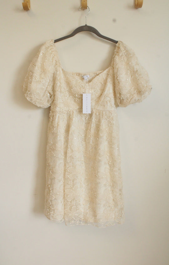NEW Baltic Born Cream Carolina Embroidered Short Dress | M