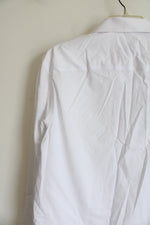 Calvin Klein Steel+ Regular Fit Herringbone White Button Down Shirt | 15 32/33 M