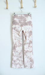 Forever 21 Pink & White Tie-Dyed Corduroy Flare Leg Pants | S