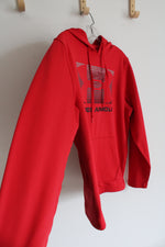 Under Armour Red Logo Fleece Lined Hoodie | M