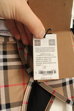NEW Burberry Tan Signature Plaid Tie String Bikini Top and Bottom Set | L