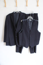 Vinci Philosophy Navy Blue Pinstripe Suit Set | 46R/40R