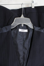Vinci Philosophy Navy Blue Pinstripe Suit Set | 46R/40R