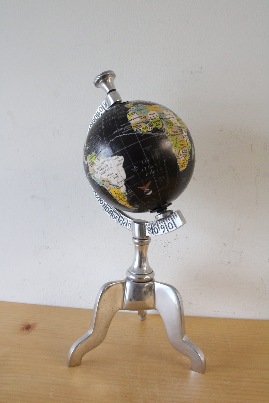 Drexel Heritage Tabletop World Black & Silver Globe