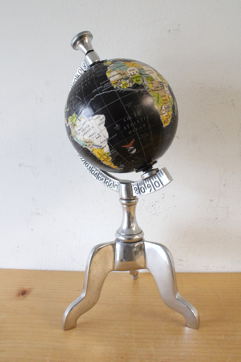 Drexel Heritage Tabletop World Black & Silver Globe