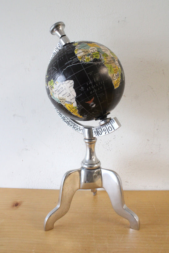 Drexel Heritage Tabletop World Black & Silver Globe