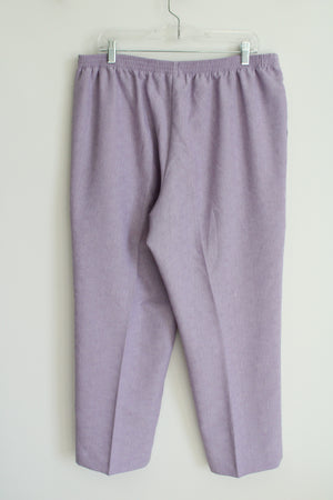 Alfred Dunner Purple Pant | 16