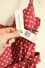 NEW We Wore What Maroon Star Belted One Piece Bathing Suit | XS