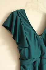 NEW Bloomchic Dark Teal One Piece Ruffle Swimsuit Dress with Bottoms | 12