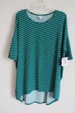 NEW LuLaRoe Blue Striped Irma Top | XL