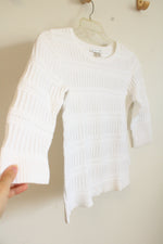 Christopher & Banks White Knit Cotton Top | S