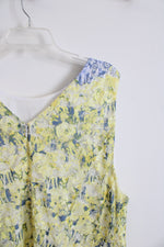 Lane Bryant Yellow & Blue Floral Ombre Lace Overlay Dress | 26