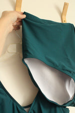 NEW Bloomchic Dark Teal One Piece Ruffle Swimsuit Dress with Bottoms | 12