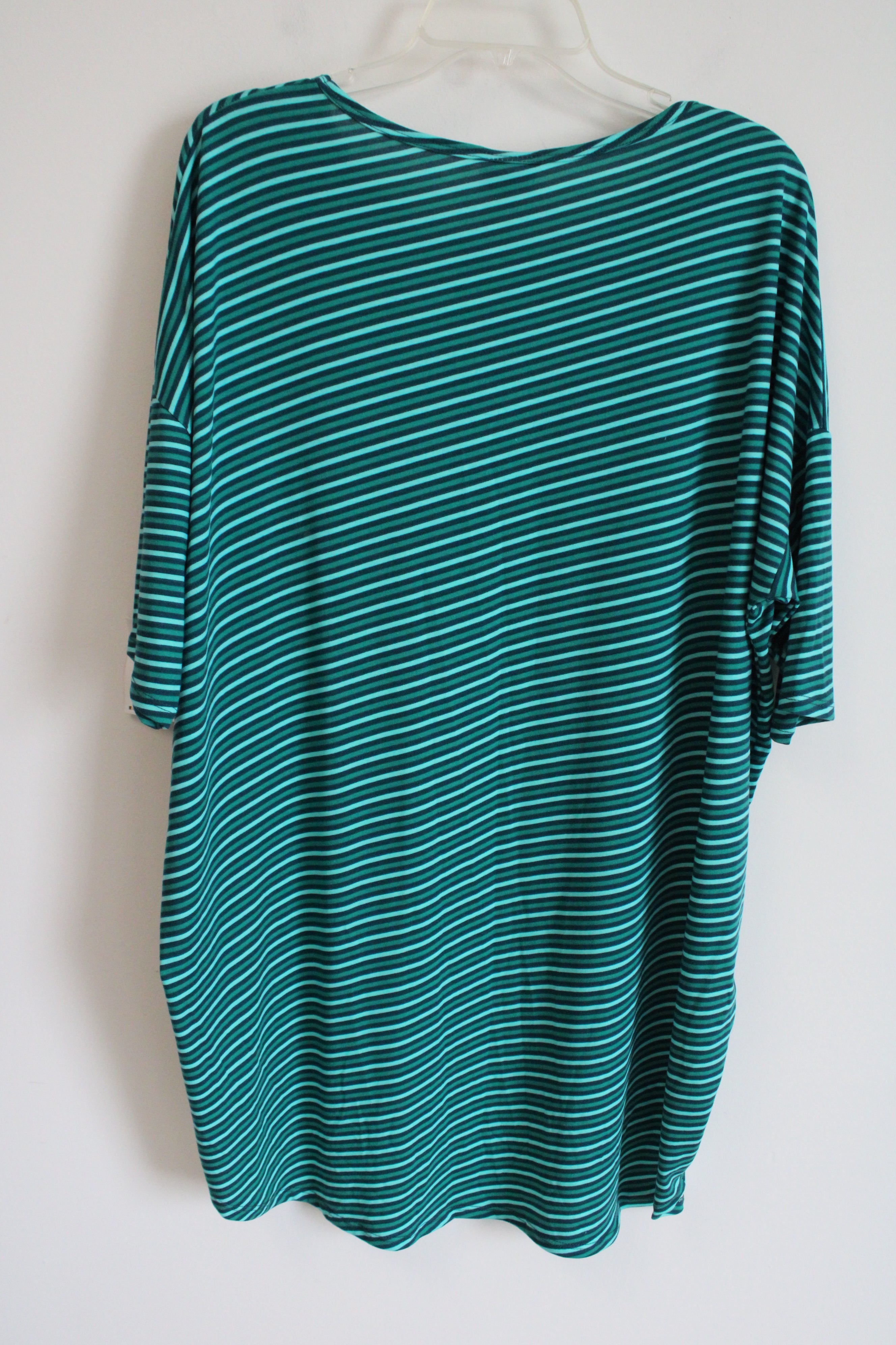 NEW LuLaRoe Blue Striped Irma Top | XL