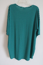 NEW LuLaRoe Blue Striped Irma Top | XL