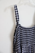 Lane Bryant Blue & White Checkered Maxi Dress | 26/28