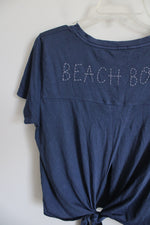 Aerie Blue Embroidered Back "Beach Bound" Top | L