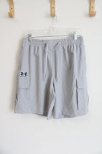 NEW Under Armour Light Gray Cargo Short | M