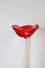Red Jack in the Pulpit Calla Lilly Tall Decorative Murano Style Vase | 12"