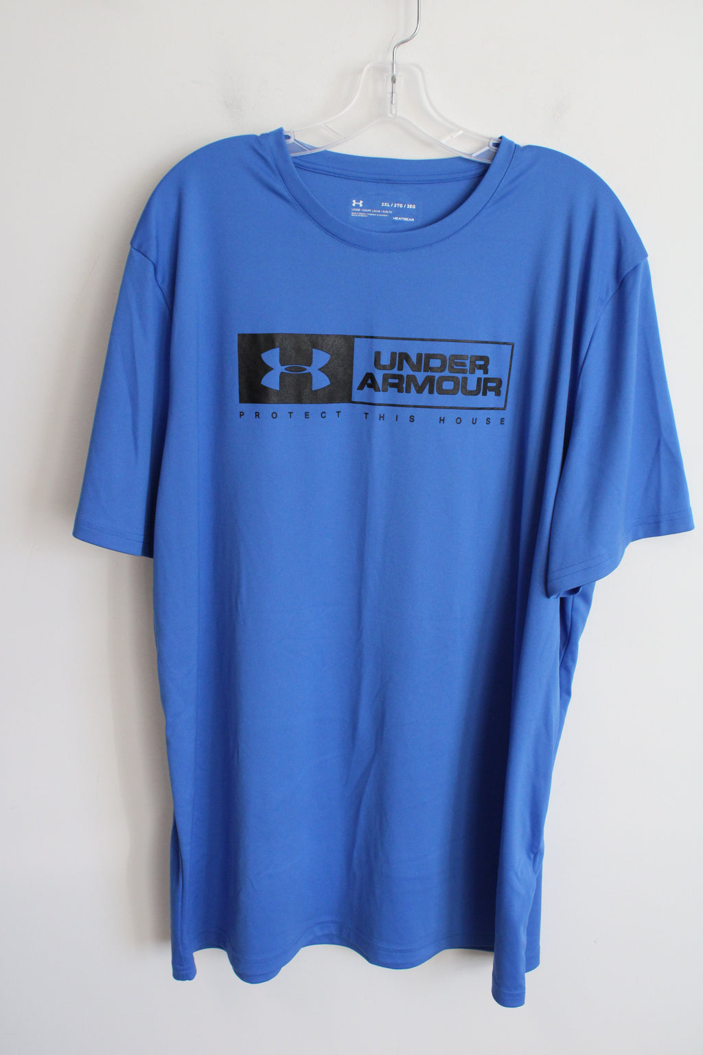 Under Armour Blue Black Logo Shirt | 2XL