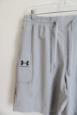 NEW Under Armour Light Gray Cargo Short | M