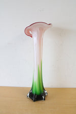 Red Jack in the Pulpit Calla Lilly Tall Decorative Murano Style Vase | 12"