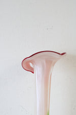 Red Jack in the Pulpit Calla Lilly Tall Decorative Murano Style Vase | 12"