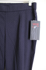 NEW Briggs Comfort Waistband The Slimming Solution Dark Navy Blue Pants | S Petite