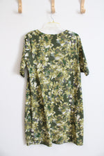Isaac Mizrahi Green Floral Knit Dress | M
