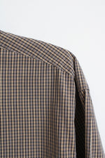 Nautica Gold and Blue Checkered Long Sleeve Button Down Shirt | M