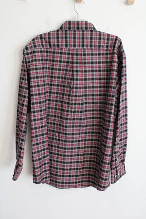 Brooks Brothers Black Red Plaid Madison Button Down The Original Polo Shirt | XL