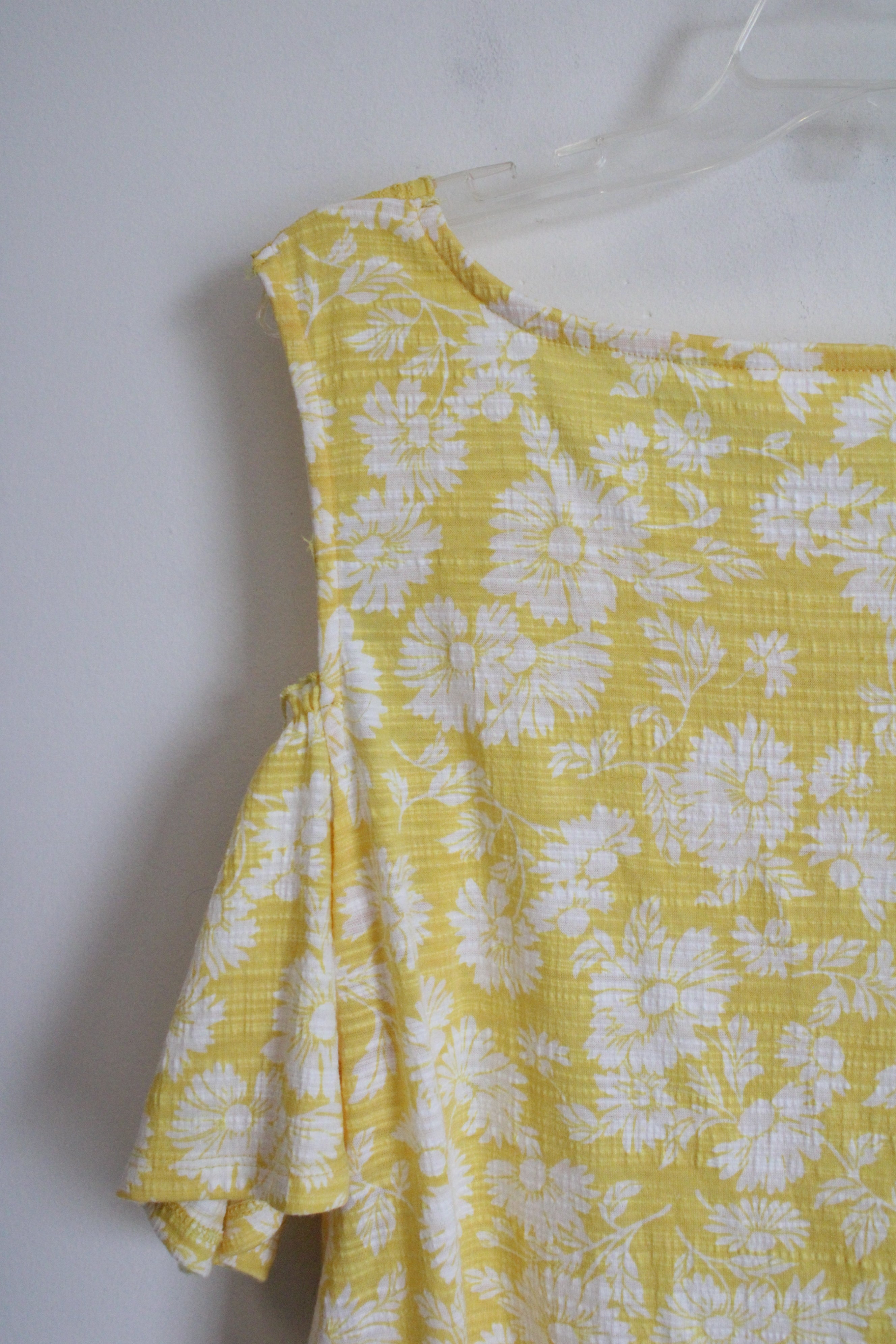 Lauren Conrad Yellow Cold Shoulder Top | XL